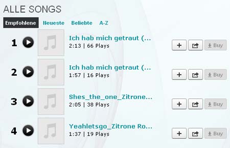 Zitrones Myspaceplayer